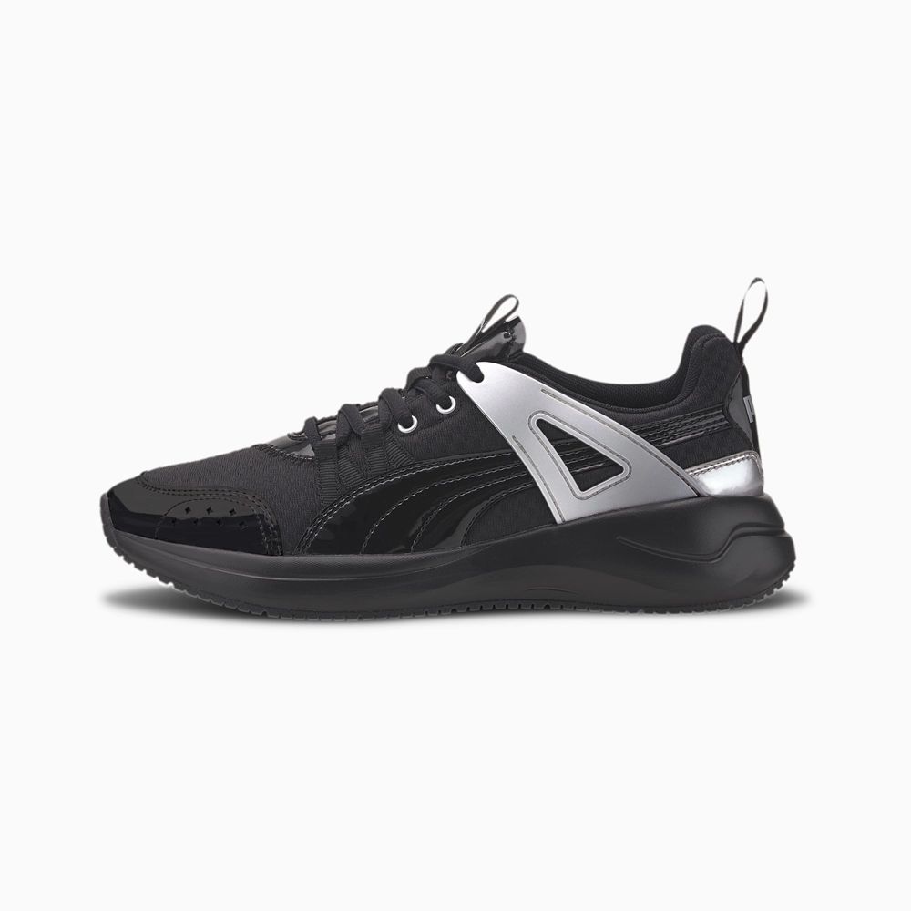 Puma Nuage Run Cage Metallic Női Sportcipő - Fekete/Titán ( Hungary - JPLCQ9056 )